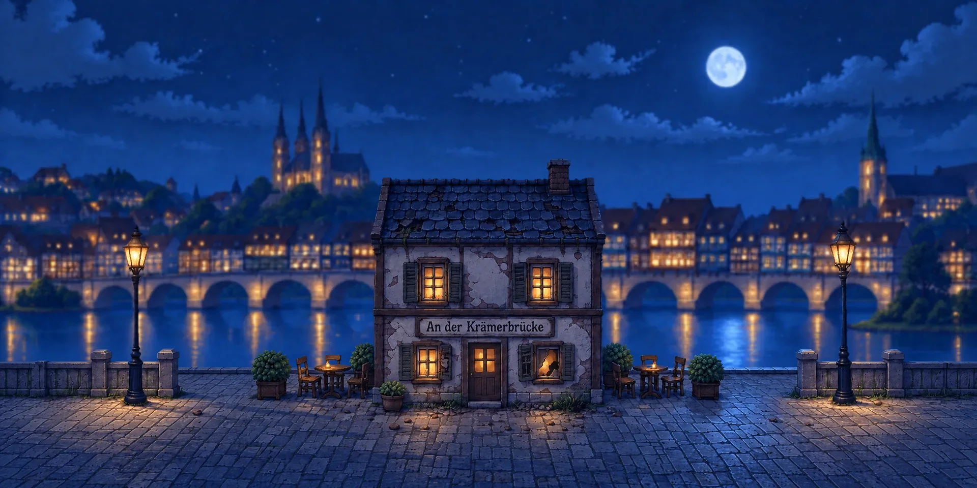 Das Haus im Kaufzustand bei Nacht