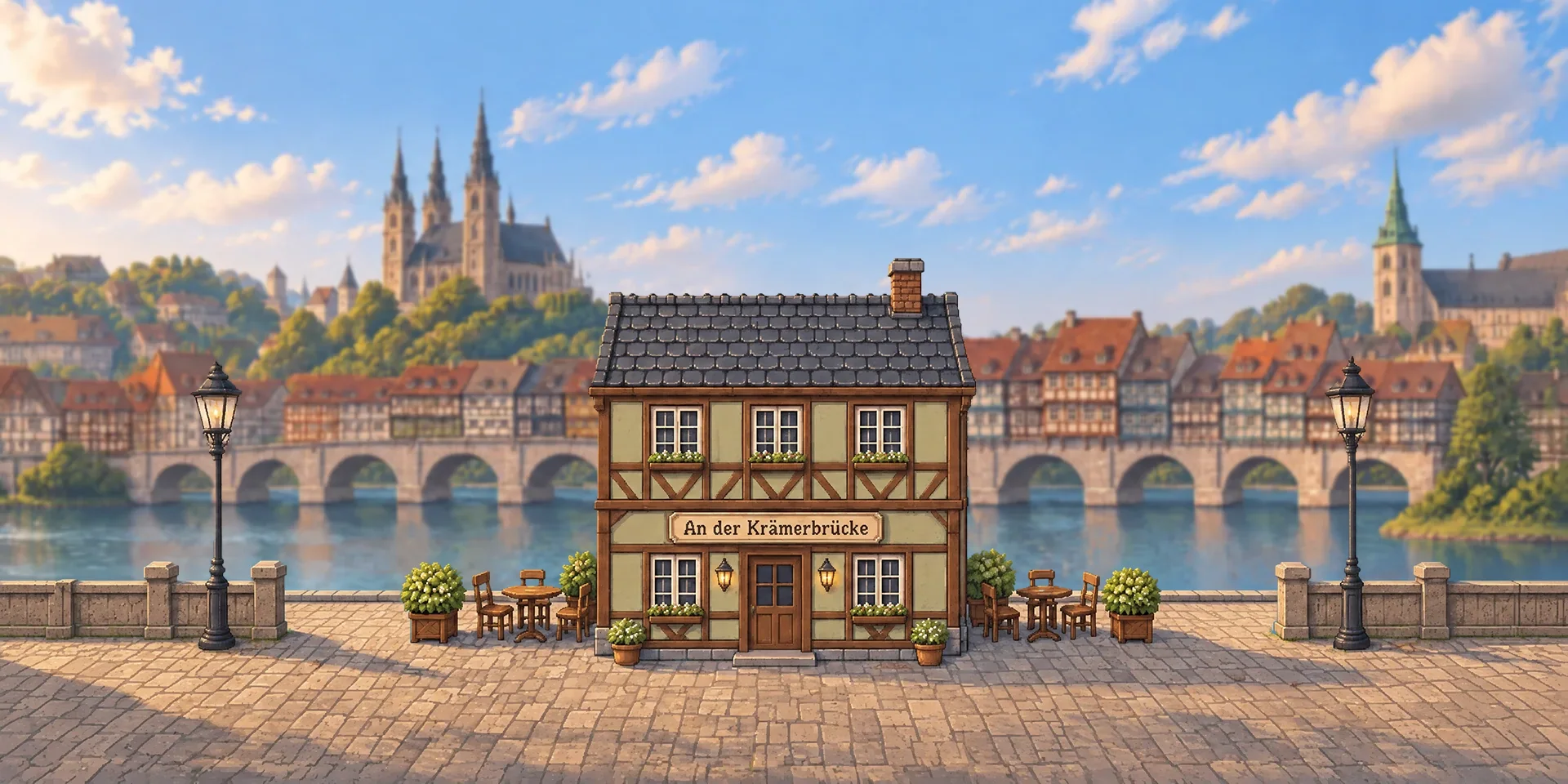 Das renovierte Haus bei Tag