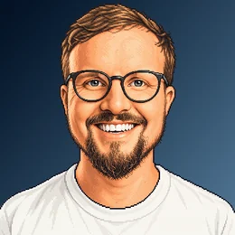 Max Baberg, gezeichnet im Pixelstil des Spiels