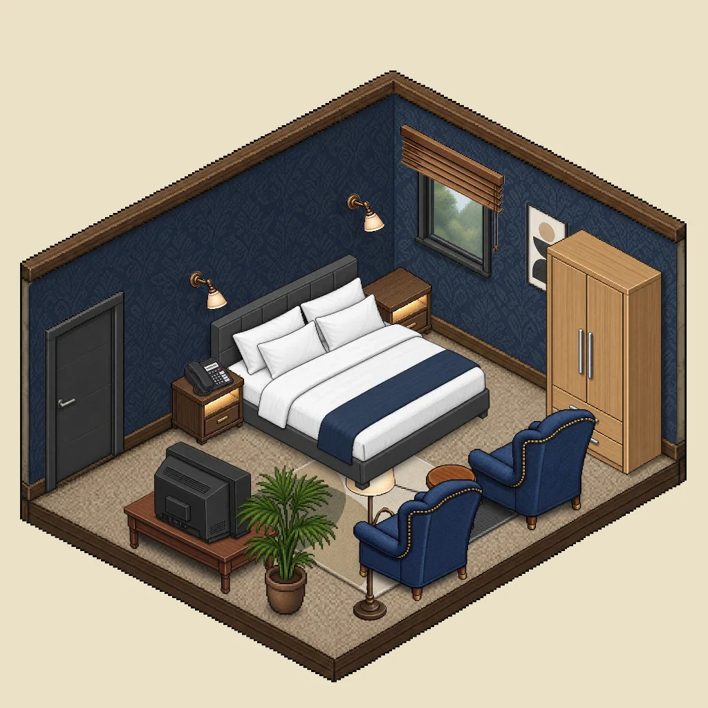 Das Doppelzimmer mit Drei-Sterne-Ausstattung